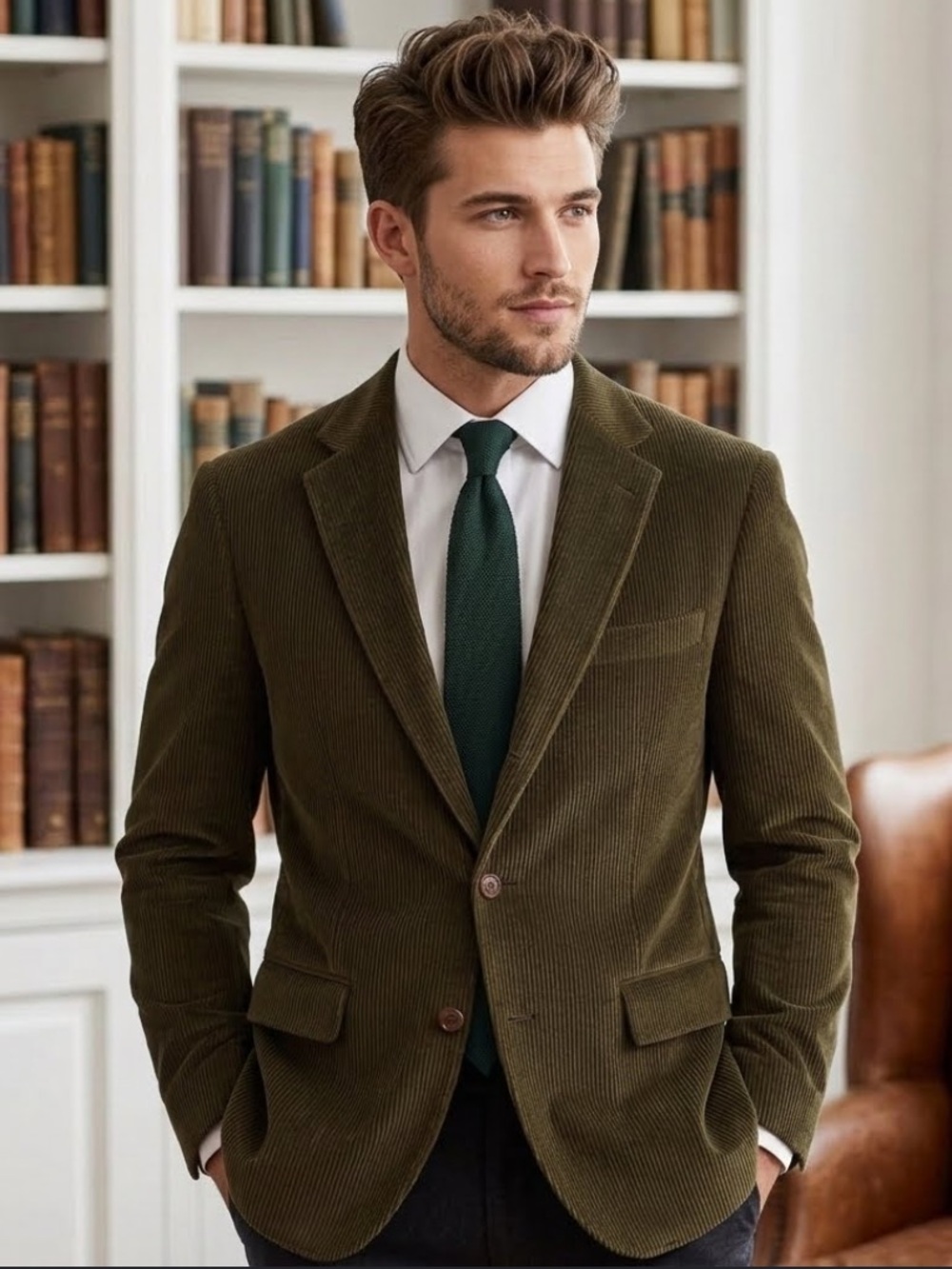 Vintage Brooks Brothers Corduroy Blazer Chocolate Jacket Coat Mens 80s-90s - Picture 14 of 14